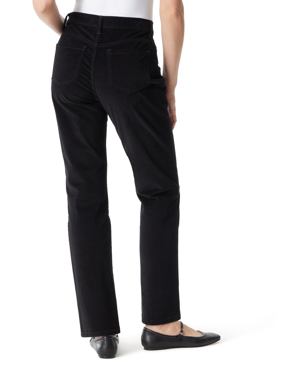 Gloria Vanderbilt Women's Amanda High-Rise Corduroy Straight-Leg Jeans