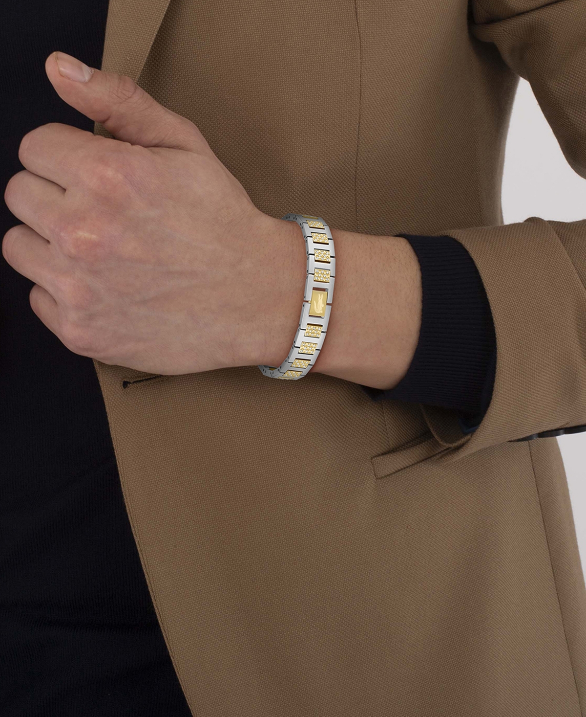 Lacoste Men's Metropole Two-Tone Stainless Steel with Crystal Bracelet