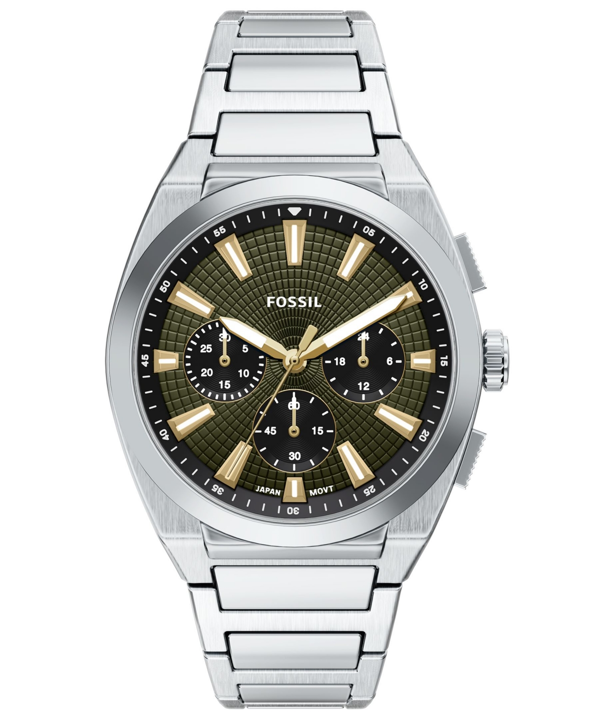 Fossil Men's Everett Chronograph Stainless Steel Watch 44mm