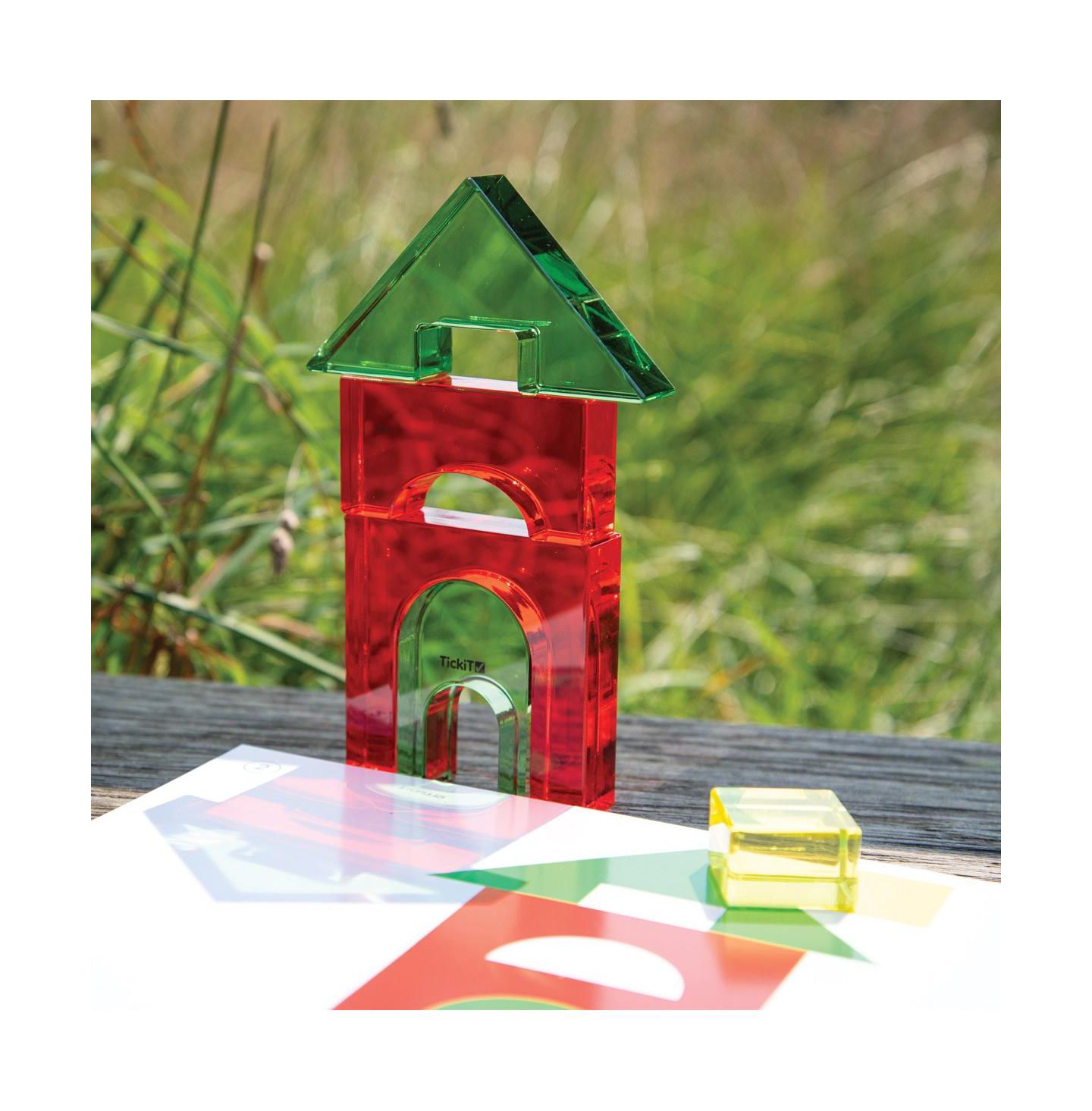 Детские конструкторы TickiT Color Crystal Blocks with Activity Cards - Set of 25 — фото 10