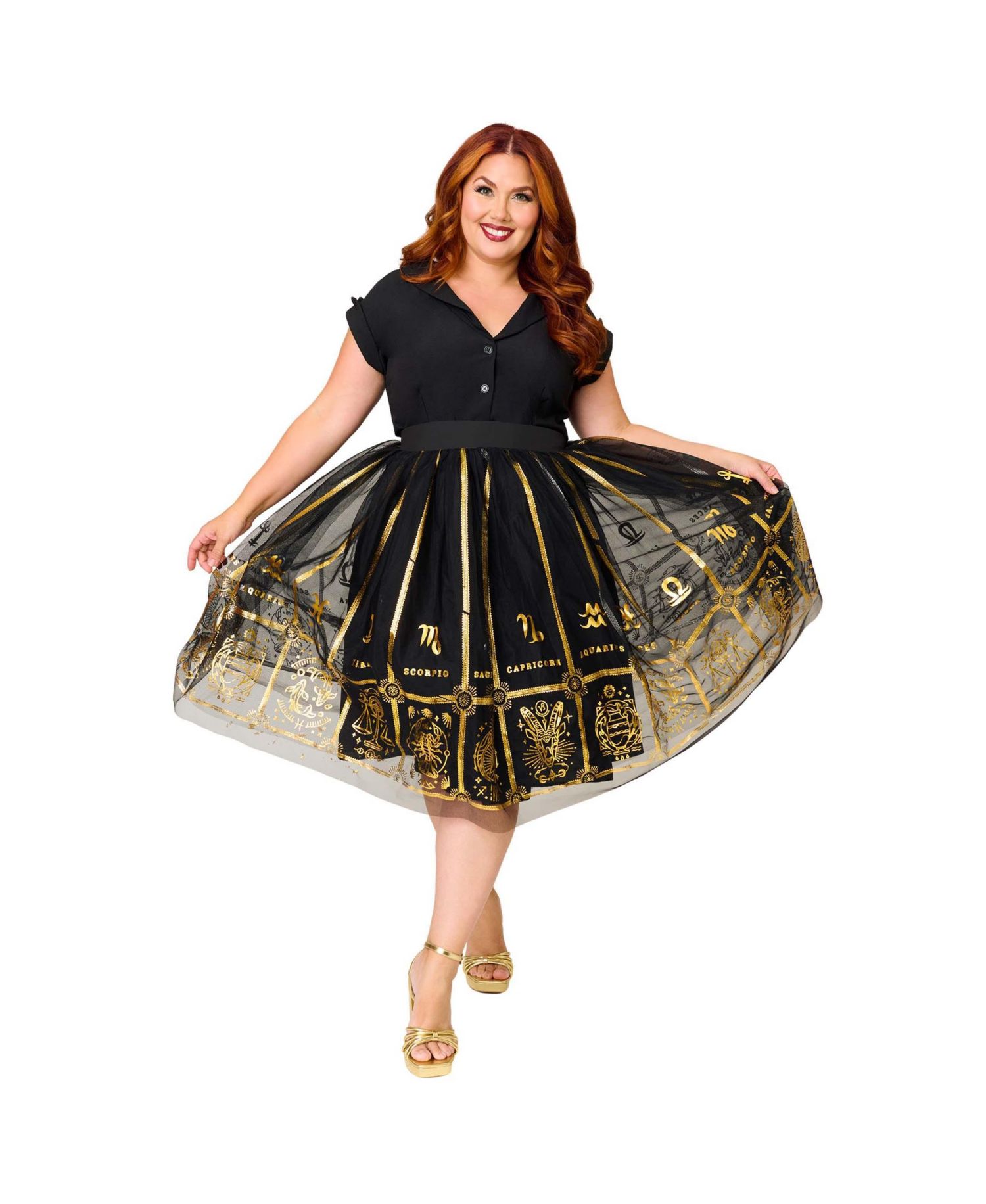 Plus Size Brilliance Swing Skirt