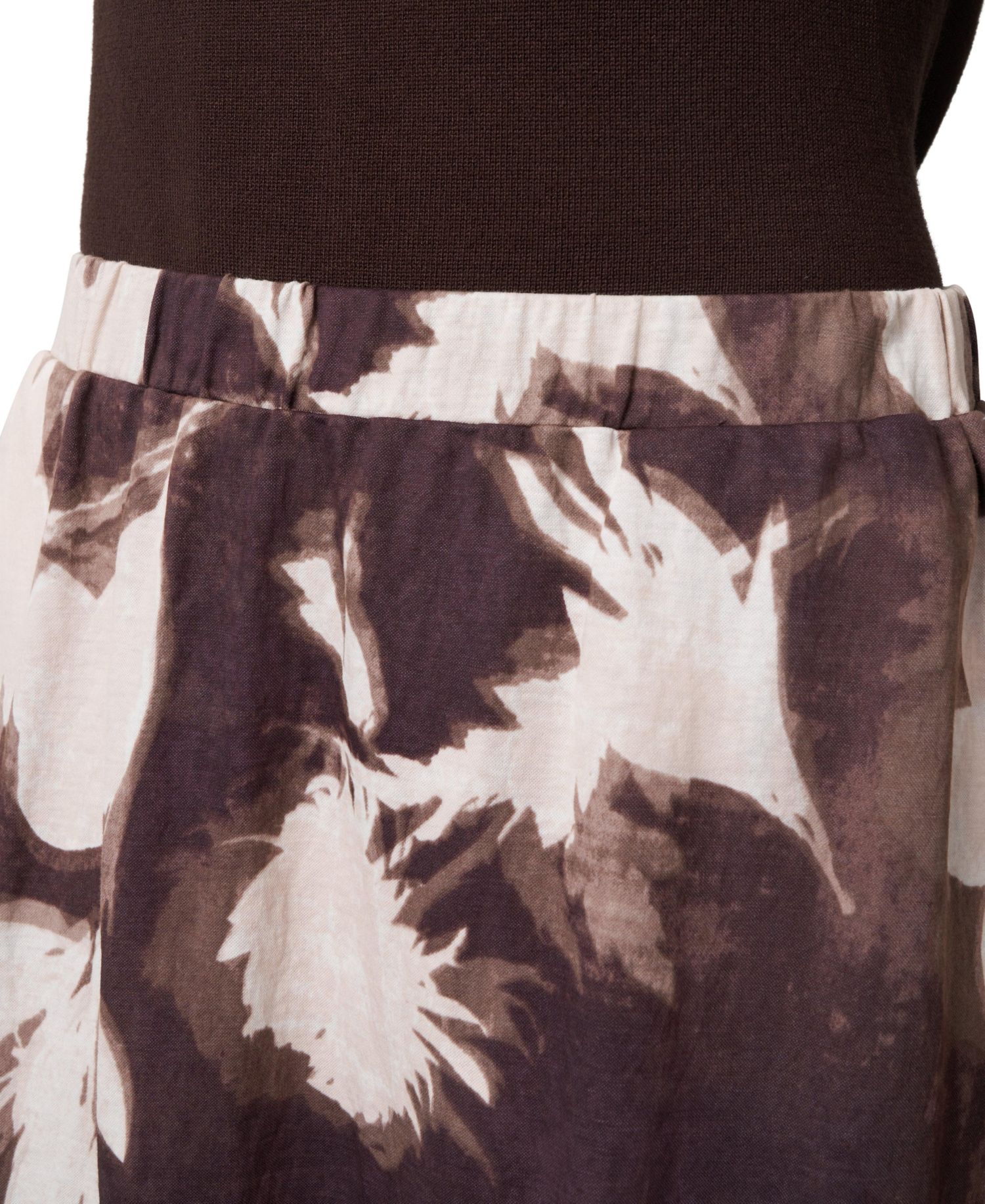 Women's Floral Pull-On Midi Skirt