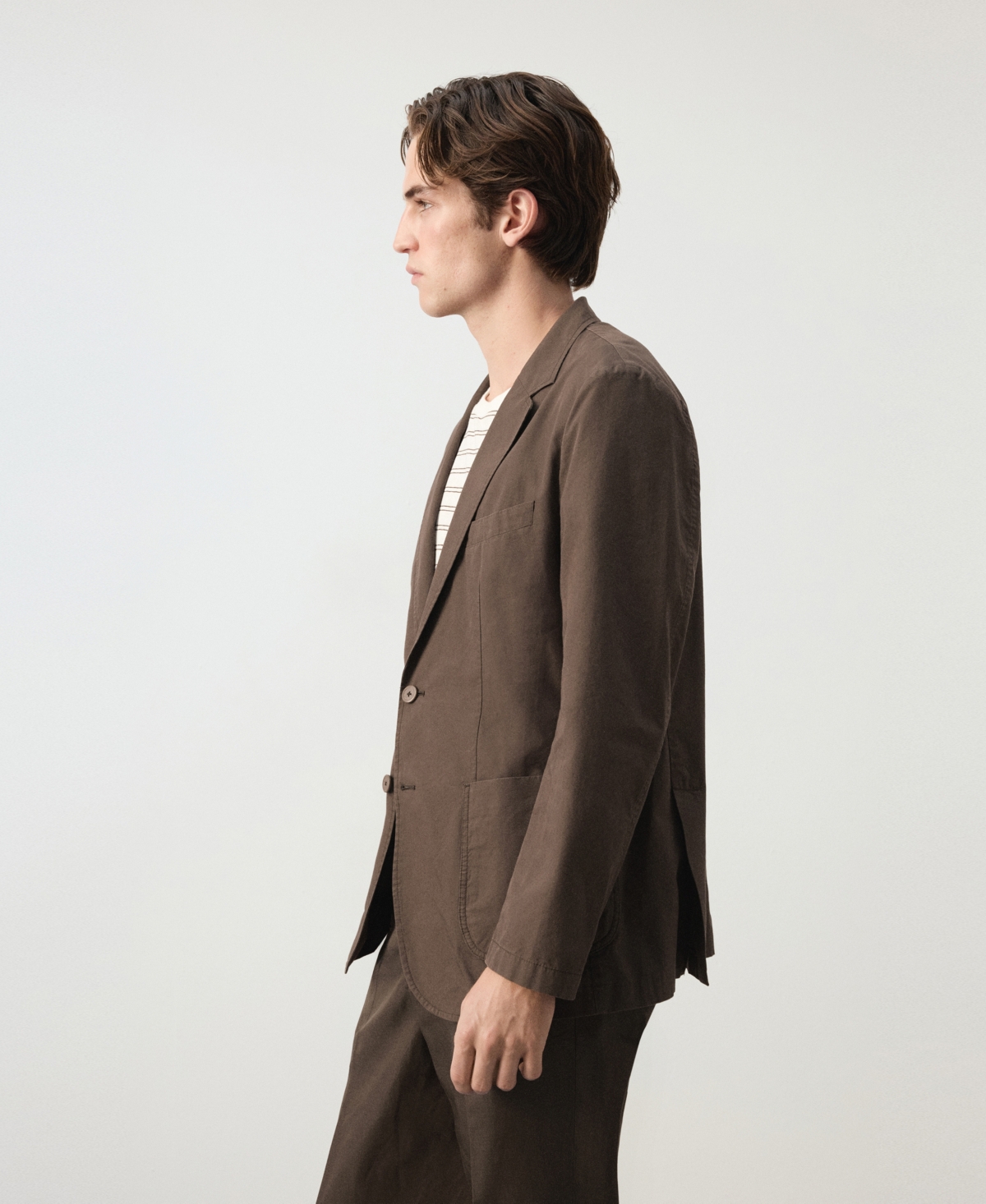 Mango Men's Slim Fit Cotton Lyocell Blend Blazer