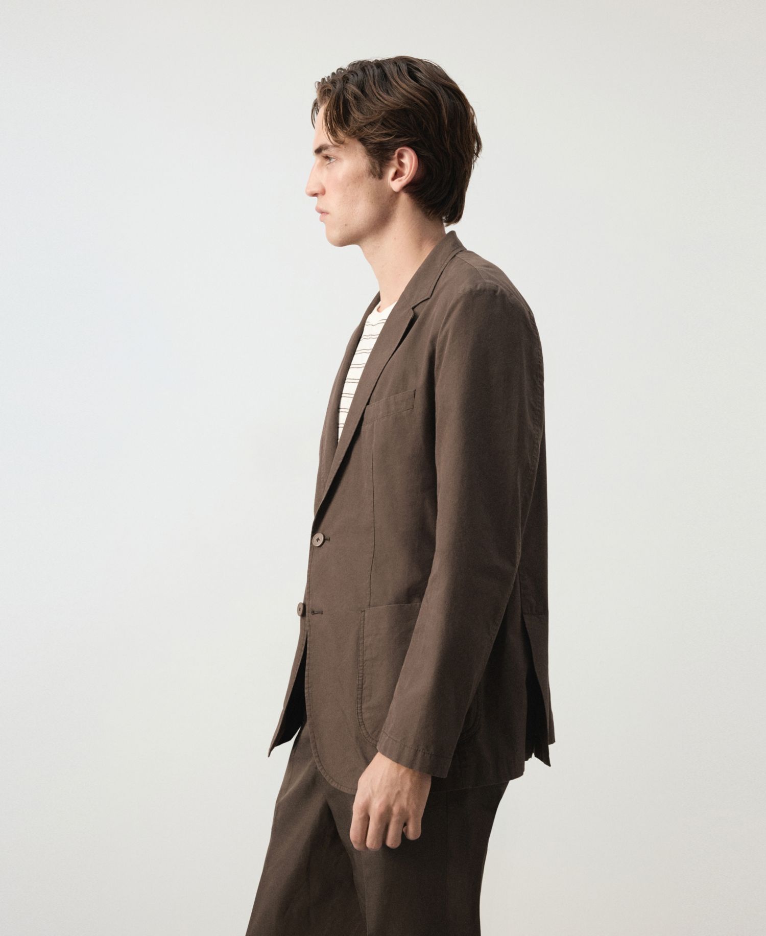 Men's Slim Fit Cotton Lyocell Blend Blazer