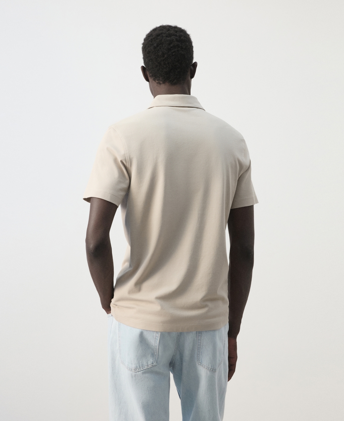 Mango Men's Slim Fit Cotton Pique Blend Polo Shirt