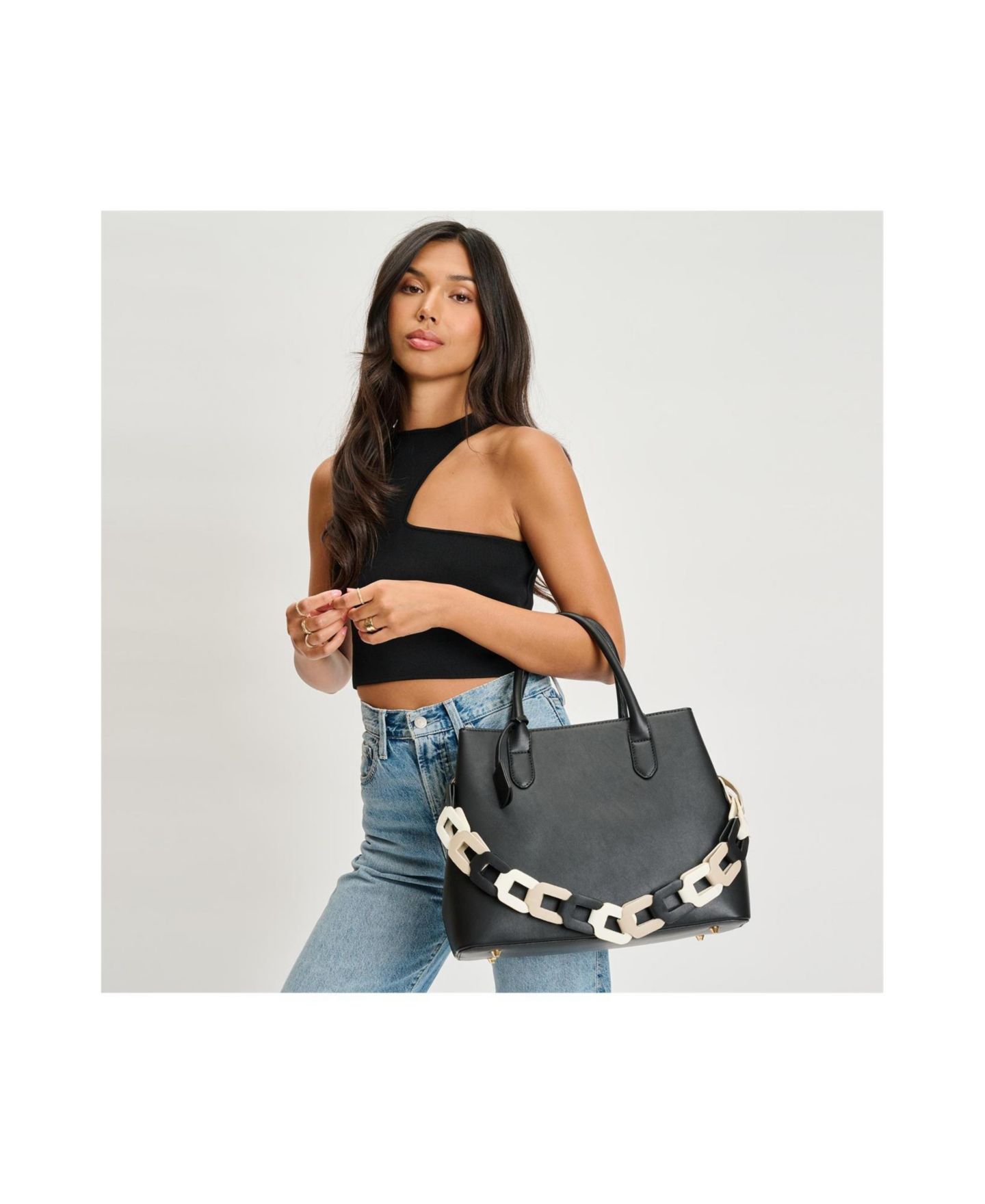 Женская сумка Moda Luxe Regalina Satchel, цвет: Чёрный — фото 5