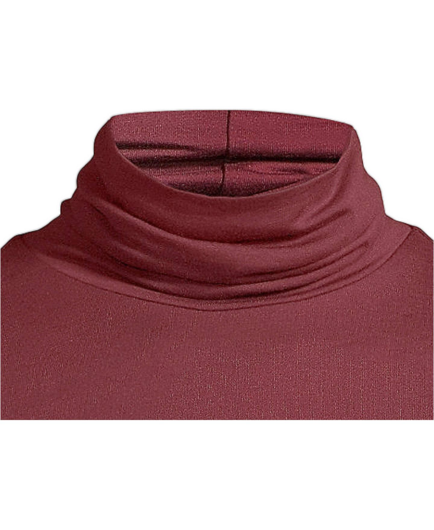 Женский топ Lands' End Plus Size Lightweight Jersey Long Sleeve Turtleneck, цвет: Насыщенный бордовый — фото 5