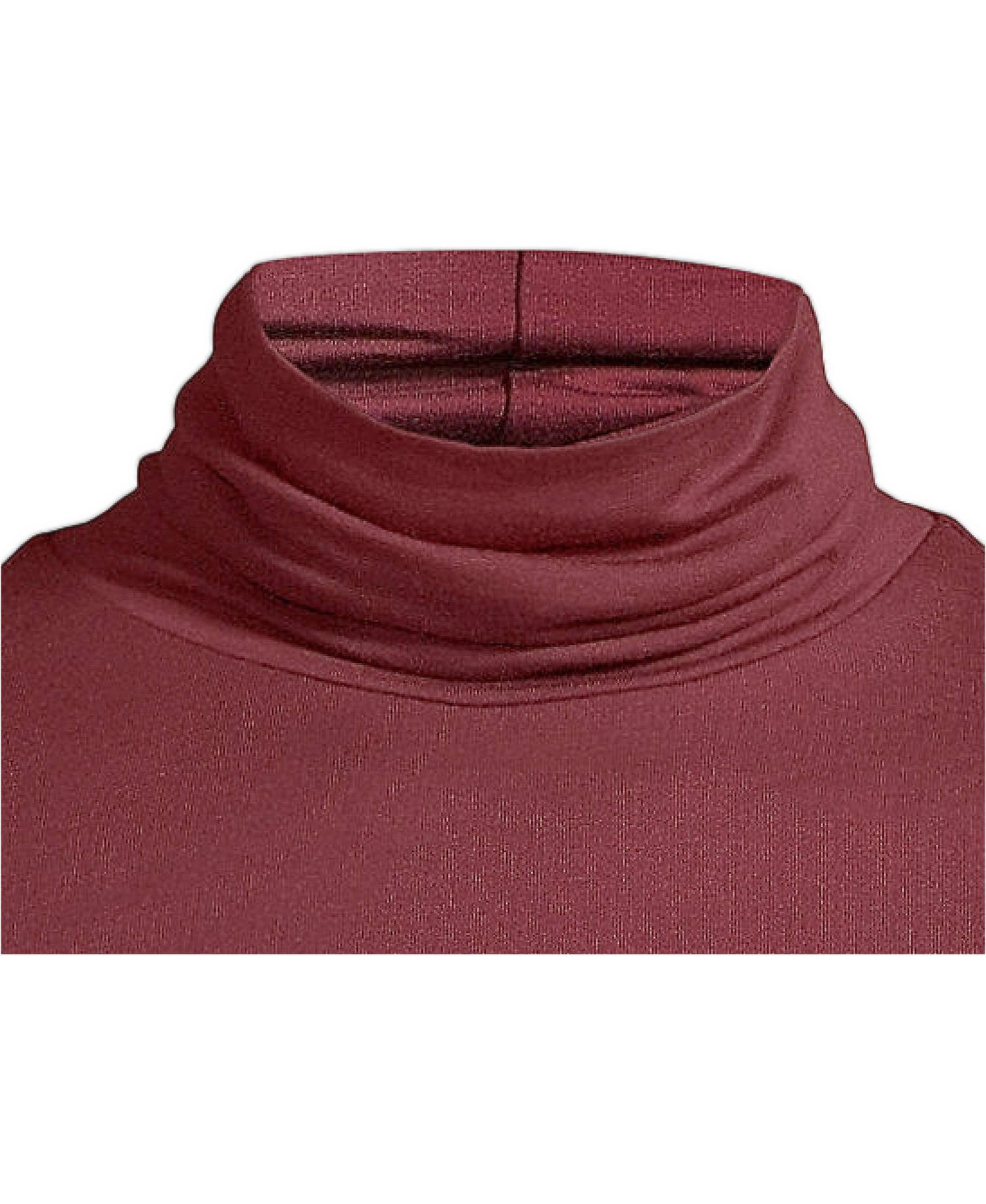 Plus Size Lightweight Jersey Long Sleeve Turtleneck