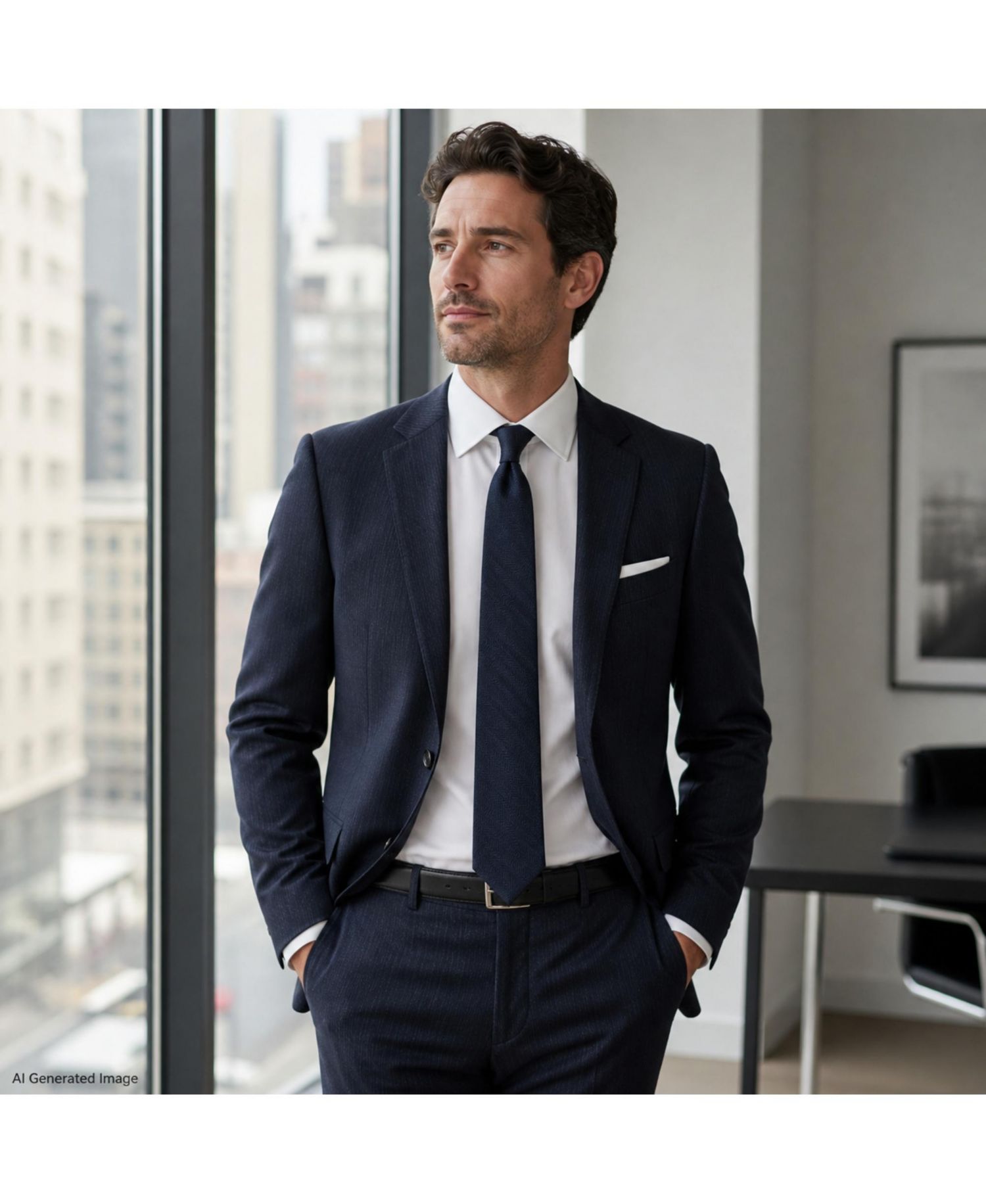 Men's Classy Herringbone Wool-Blend Slim Tie