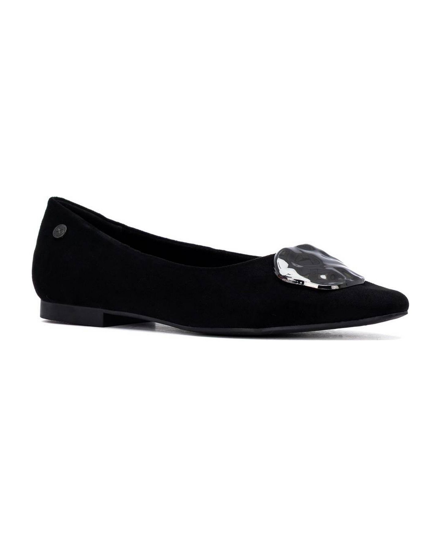 Женские балетки XTI Suede Ballet Flats, цвет: Чёрный — фото 1