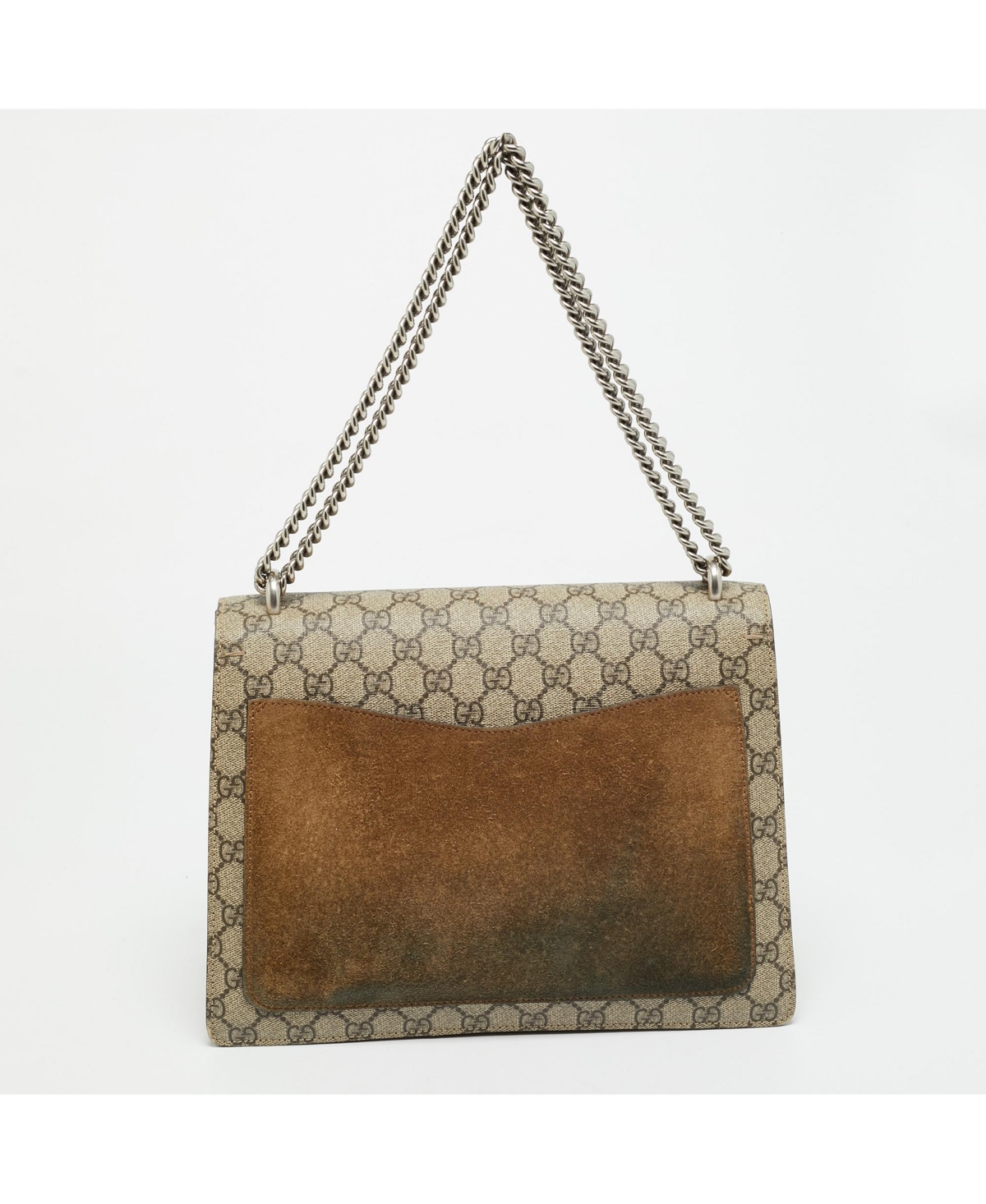 Pre-Owned Gucci Dionysus Medium Gg Supreme Canvas and Suede Shoulder Bag