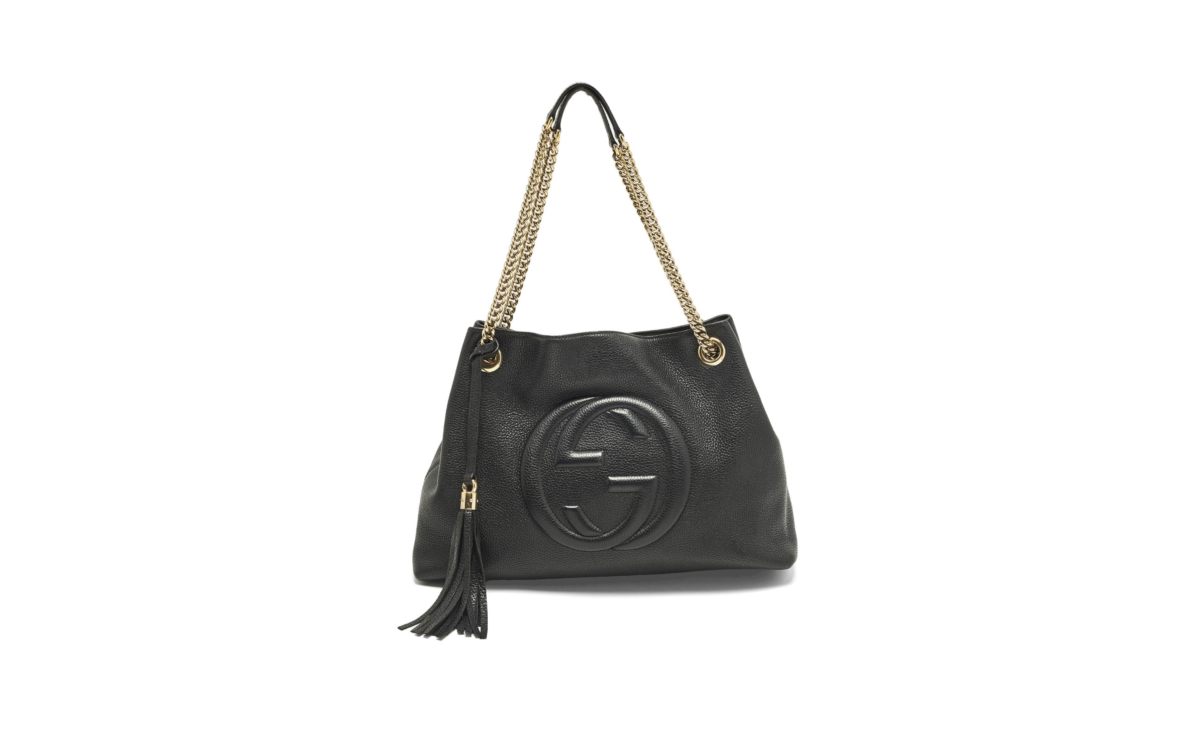 Pre-Owned Gucci Women's Soho Medium Leather Chain Shoulder Bag