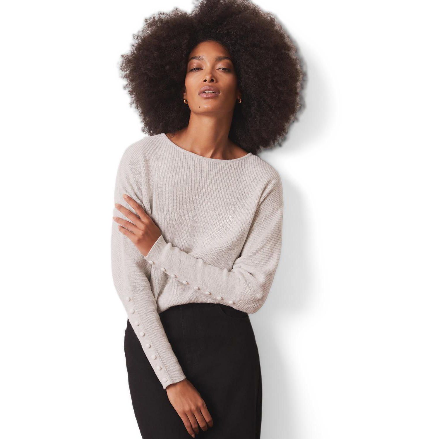 Women's Lace Detail Batwing Jumper
