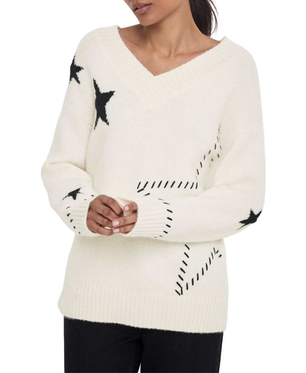 Mint Velvet Women's Star Knit Jumper Long Sleeve Regular Cardigan