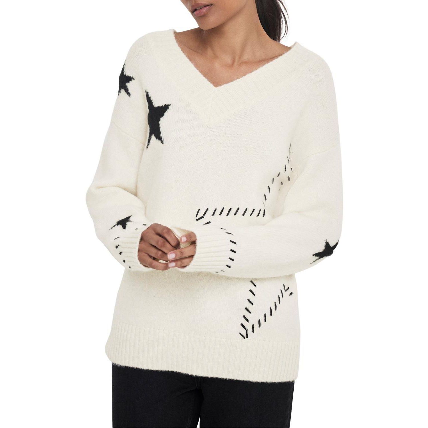 Women's Star Knit Jumper Long Sleeve Regular Cardigan