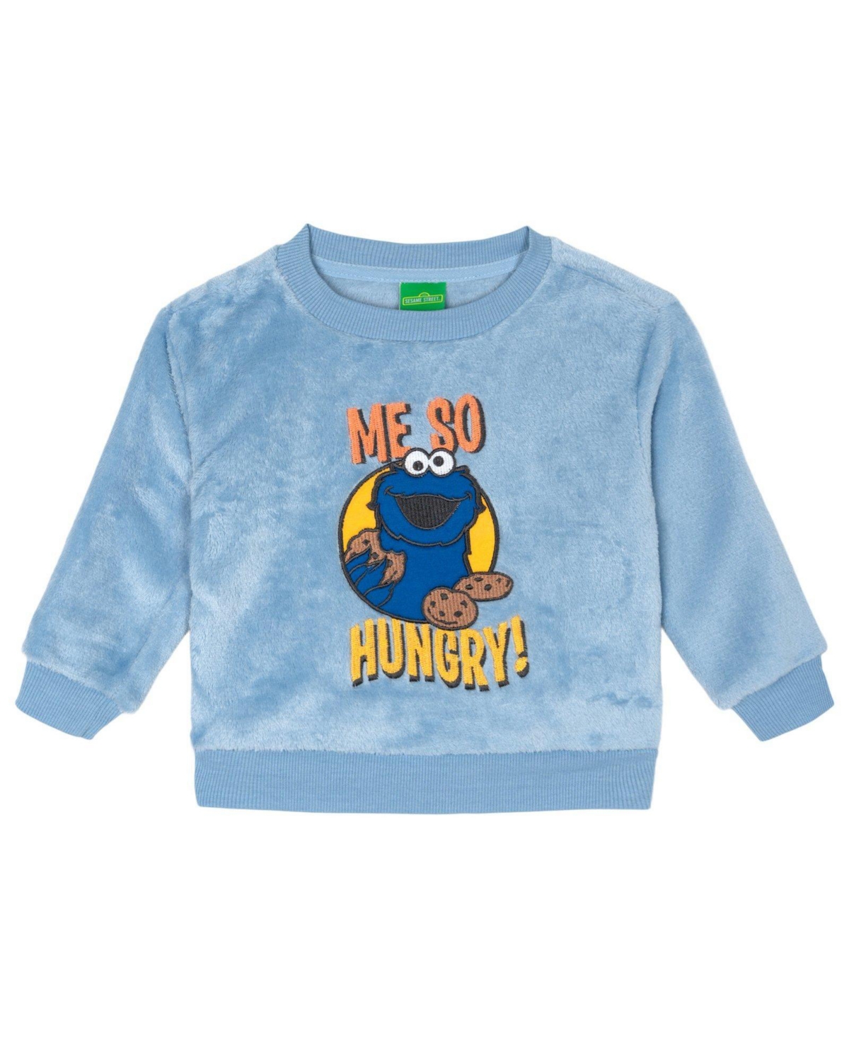 Sesame Street Toddler Boys Cookie Monster 2-Piece Fleece Sweatshirt and Joggers Set