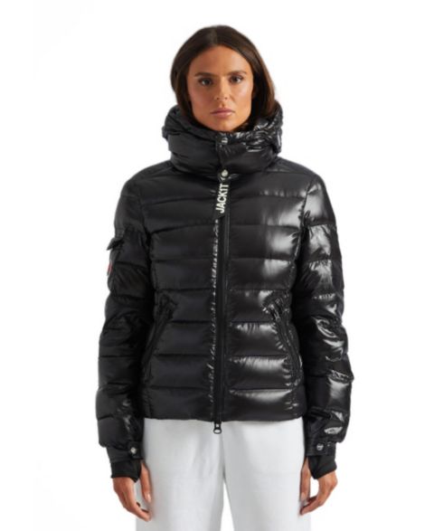 Женская куртка JACK1T Quilted Hooded Puffer, цвет: Чёрный