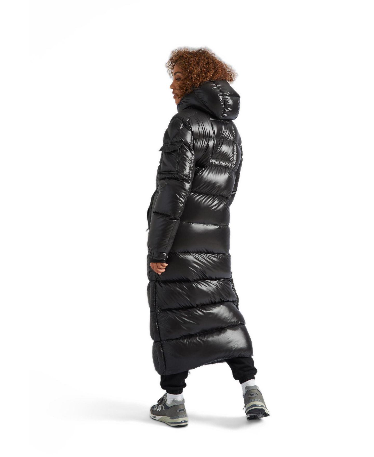 Женская куртка JACK1T High Collar Maxi Puffer, цвет: Чёрный — фото 3