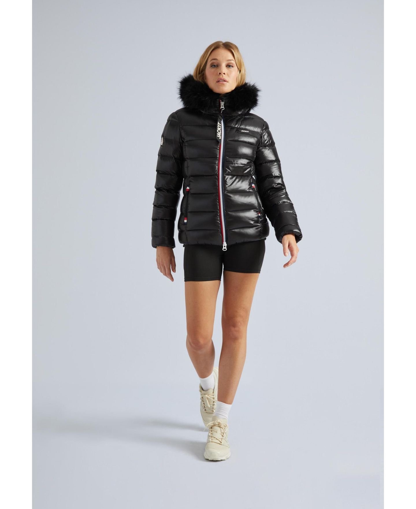 Женская куртка JACK1T Faux Fur Hooded Puffer, цвет: Чёрный — фото 4