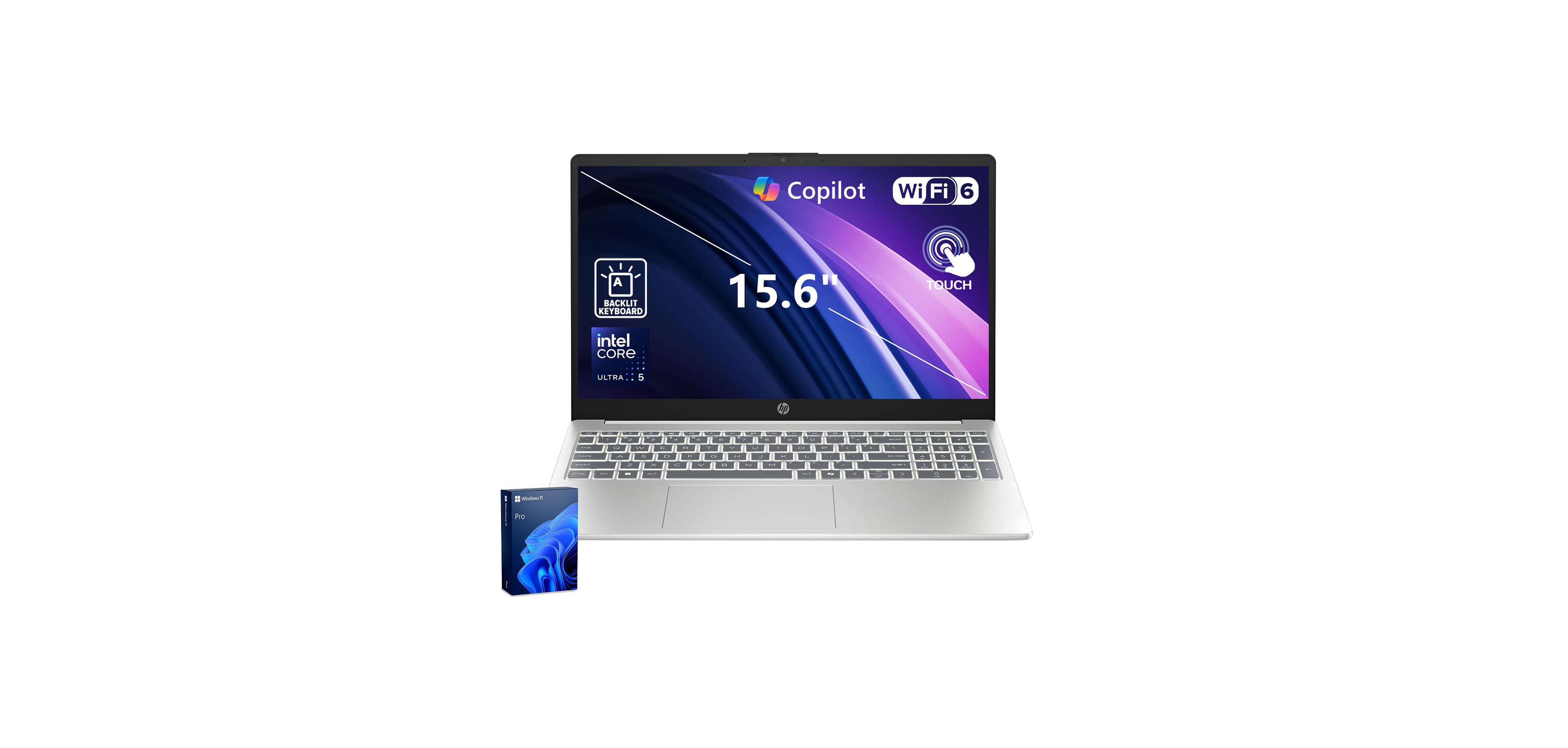Hp 15.6" Fhd Touchscreen Laptop, Intel Core Ultra 5 225U, Intel Graphics, 32GB DDR5, 1TB Ssd, Wi-Fi 6, Win11 Pro, White