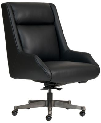 Top Grain Leather Swivel Executive Office Chair with Casters