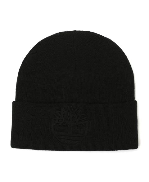 Мужская шапка Timberland Embossed Tree Cuffed, цвет: Чёрный