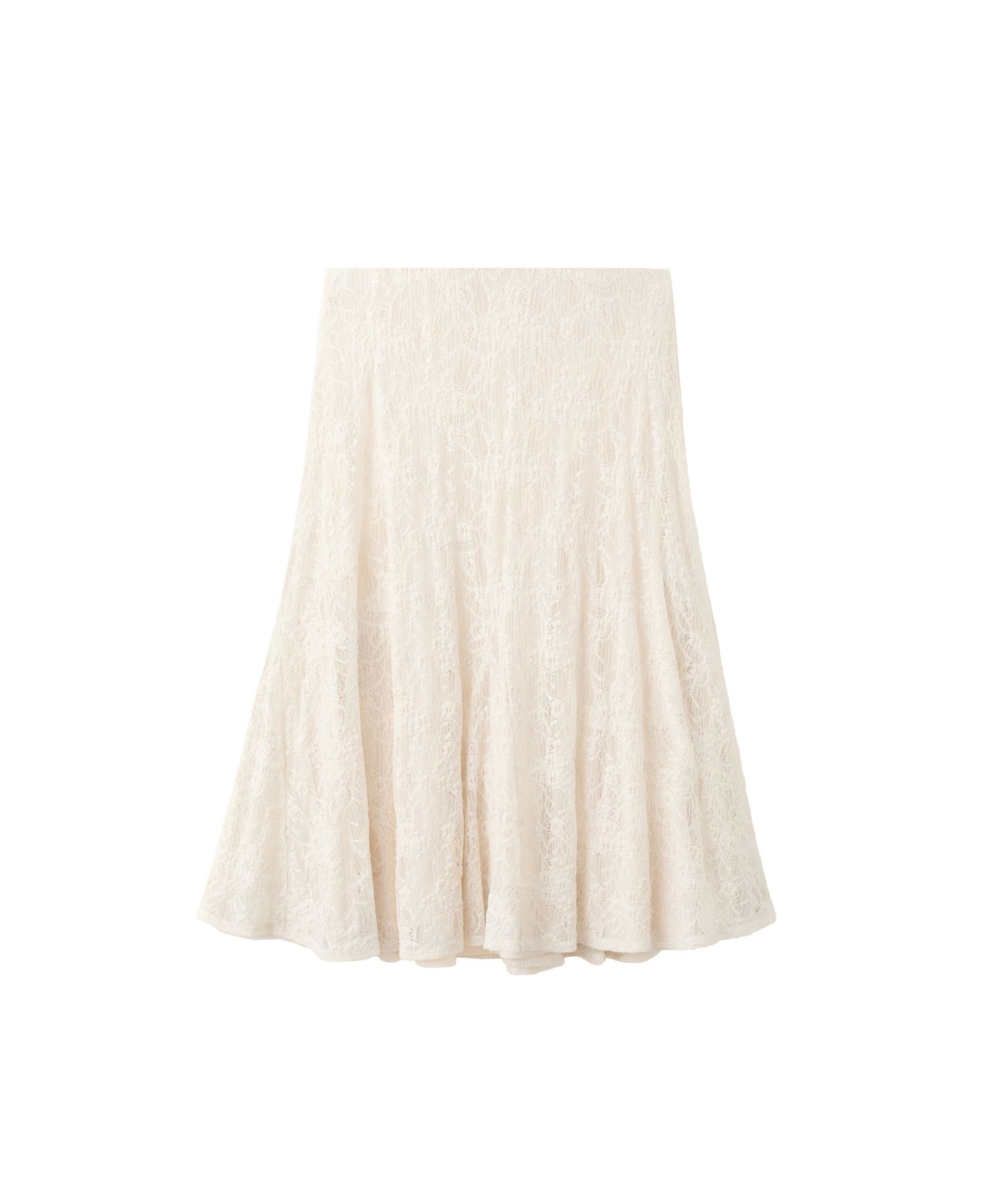 Women's Floral-Embroidery A-Line Pull-On Midi Skirt