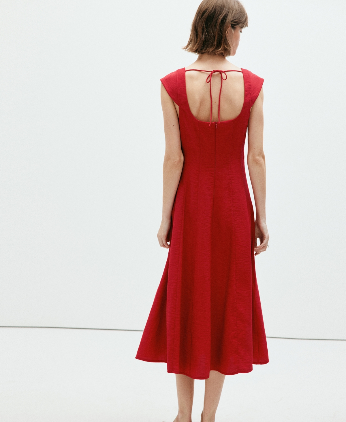 Mango Women's Bow Back A-Line Dress
