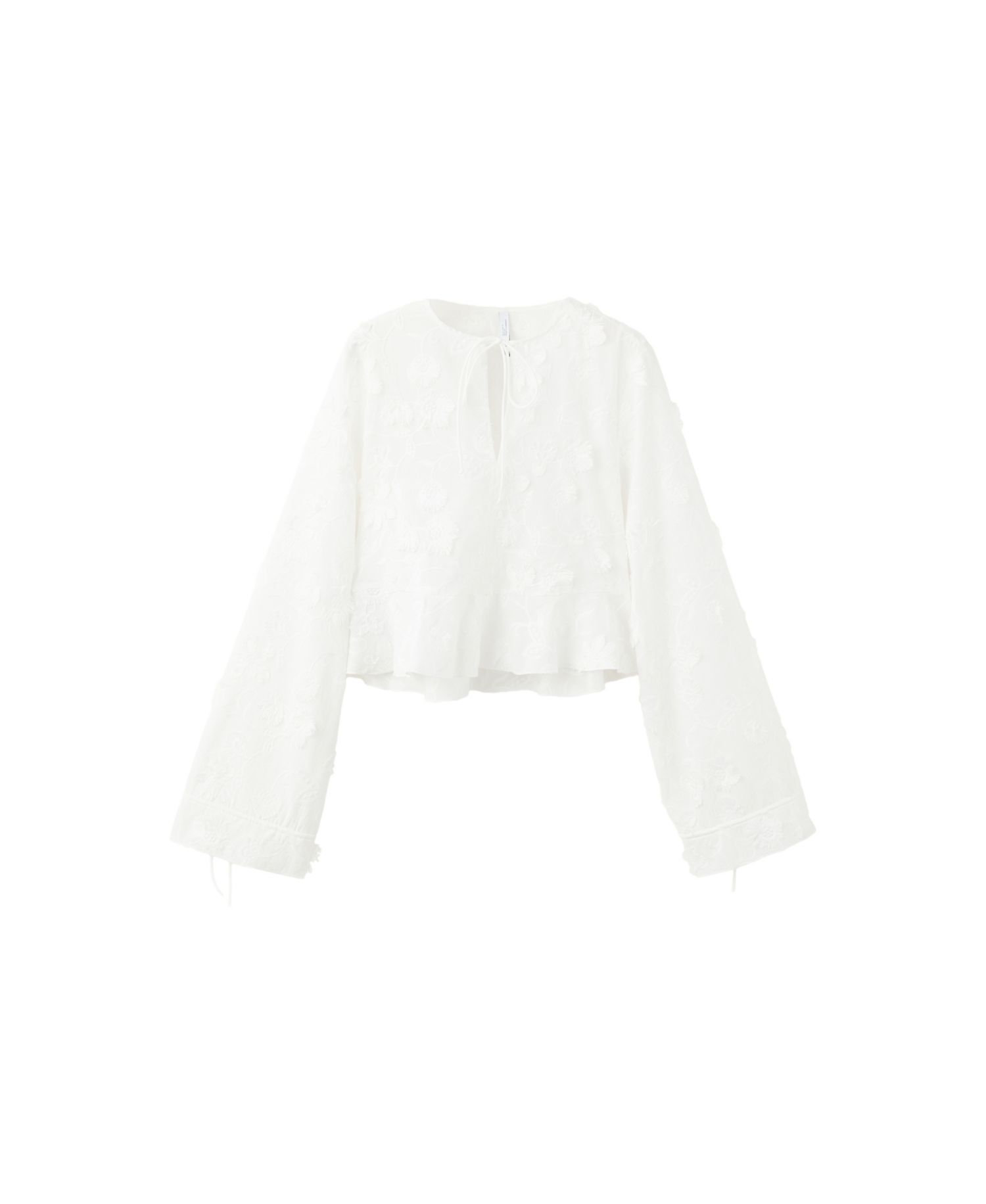 Women's Long-Sleeve Floral V-Neck Blouse
