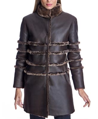 Women's Horizontal Shearling Jacket