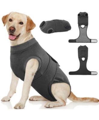 Cotton-Blend Post-Surgery Recovery Bodysuit Onesie for Dogs, E-Collar Alternative