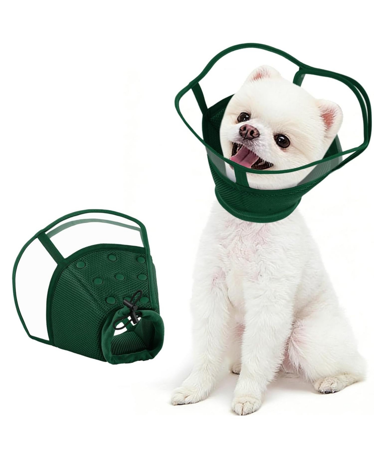 Soft Double-Layer Mesh and Transparent Pvc Recovery Cone Collar for Dogs