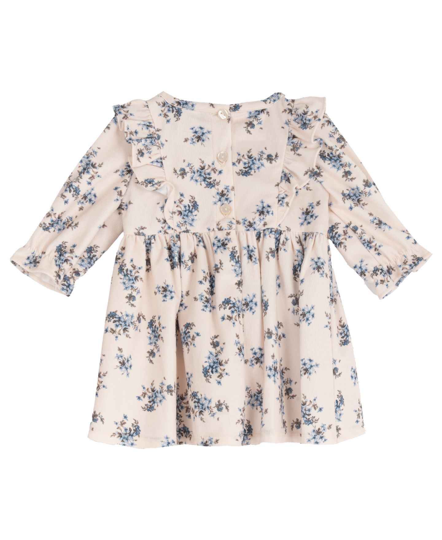 Платье Rare Editions Corduroy Fit & Flare Long-Sleeve Dress для девочек-малышей, цвет: Синий — фото 2