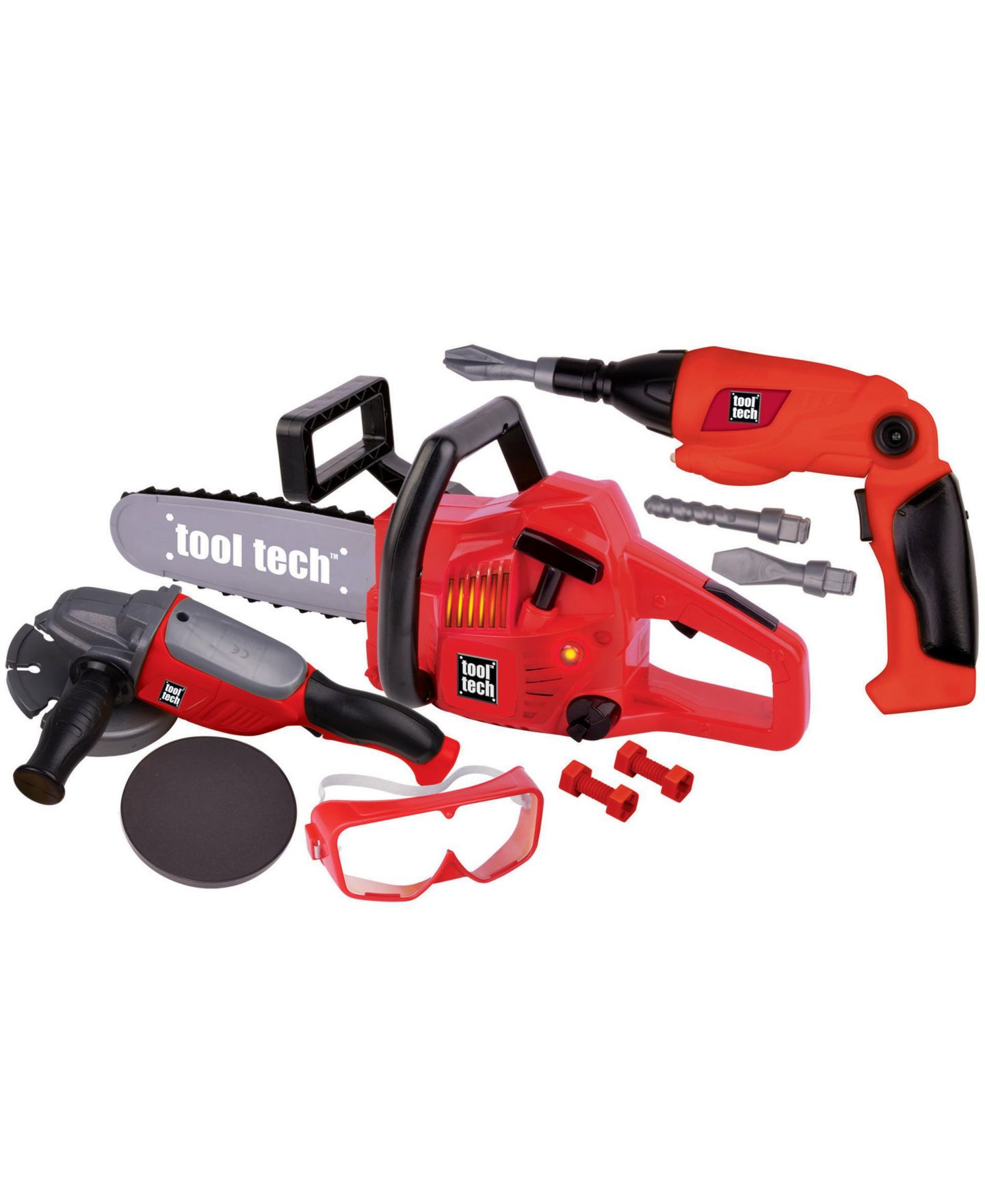 Детский конструктор Red Box Tool Tech Powered Lights and Sounds 3-Piece Construction Set, Ages 3+, цвет: Open Miscellaneous — фото 1