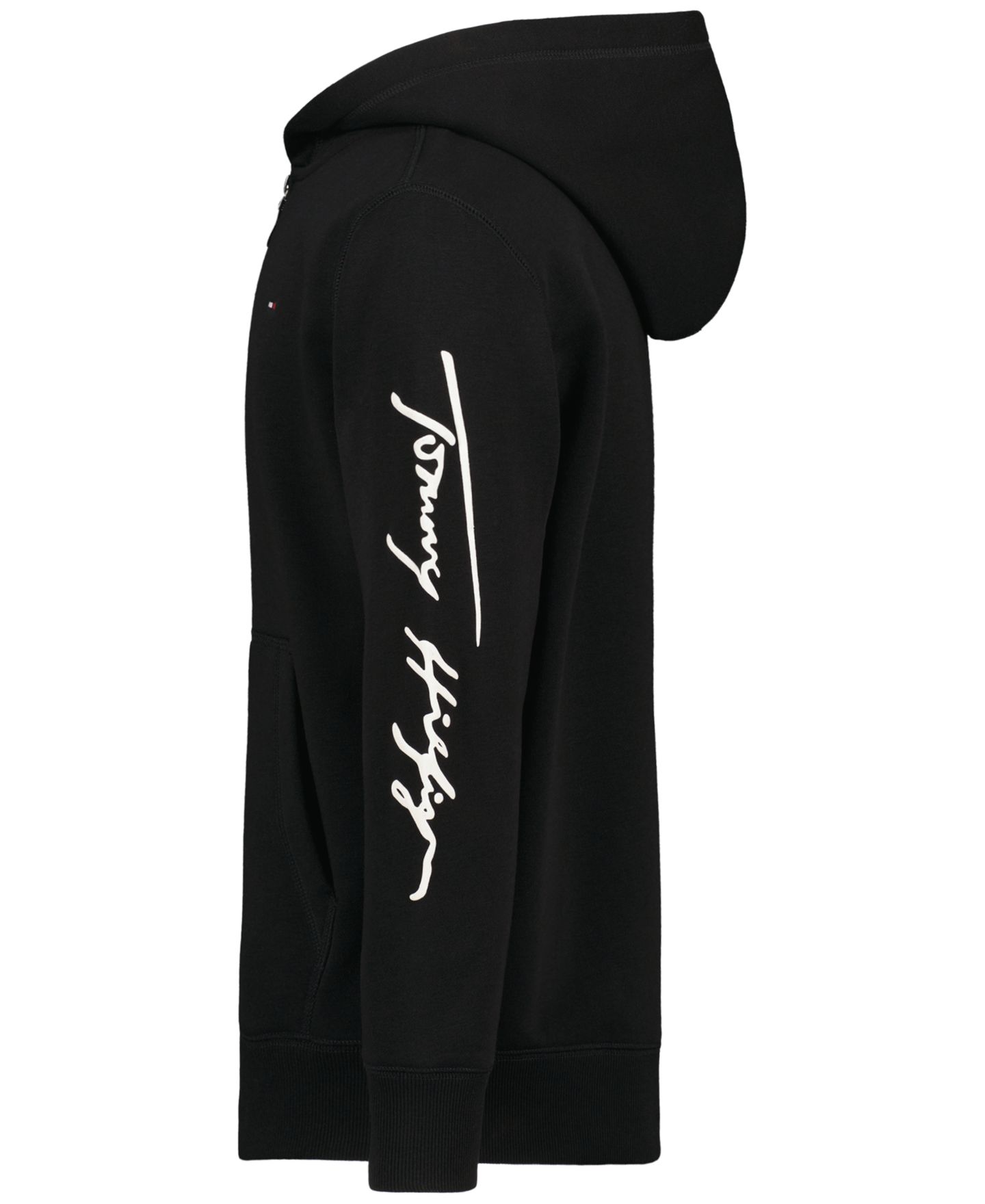 Худи Tommy Hilfiger Signature Full Zip Relaxed-Fit для мальчиков, цвет: Чёрный — фото 3