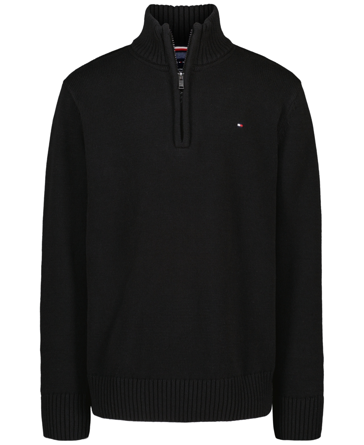 Tommy Hilfiger Boys' 8-20 Zipneck Cotton Quarter-Zip Sweater