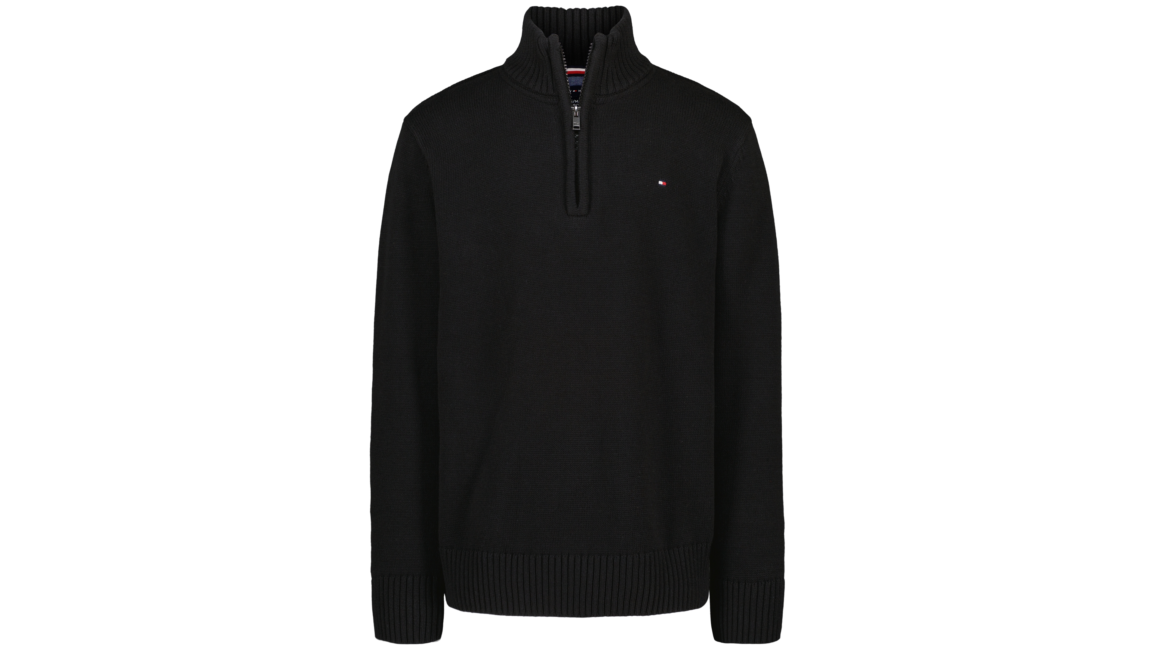 Tommy Hilfiger Boys' 8-20 Zipneck Cotton Quarter-Zip Sweater