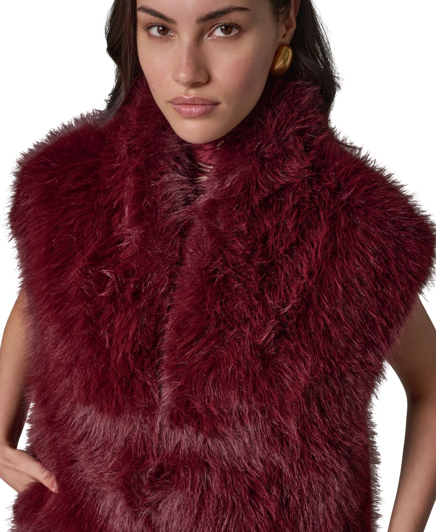 Women's Faux-Fur Sleeveless Vest
