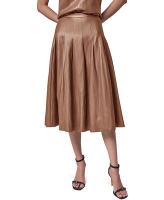 Women's Pleated A-Line High-Waisted Skirt
