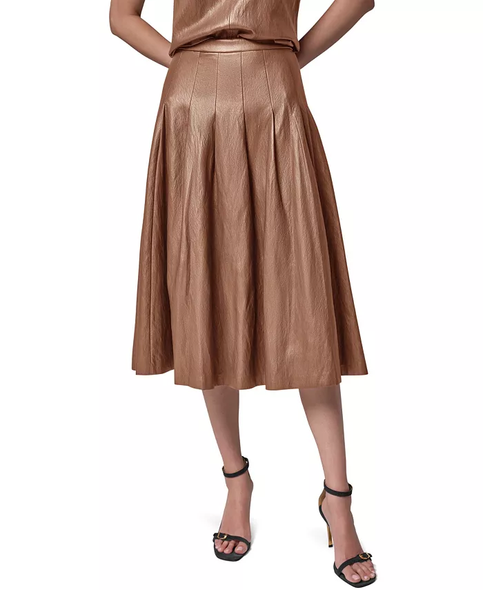Women's Pleated A-Line High-Waisted Skirt