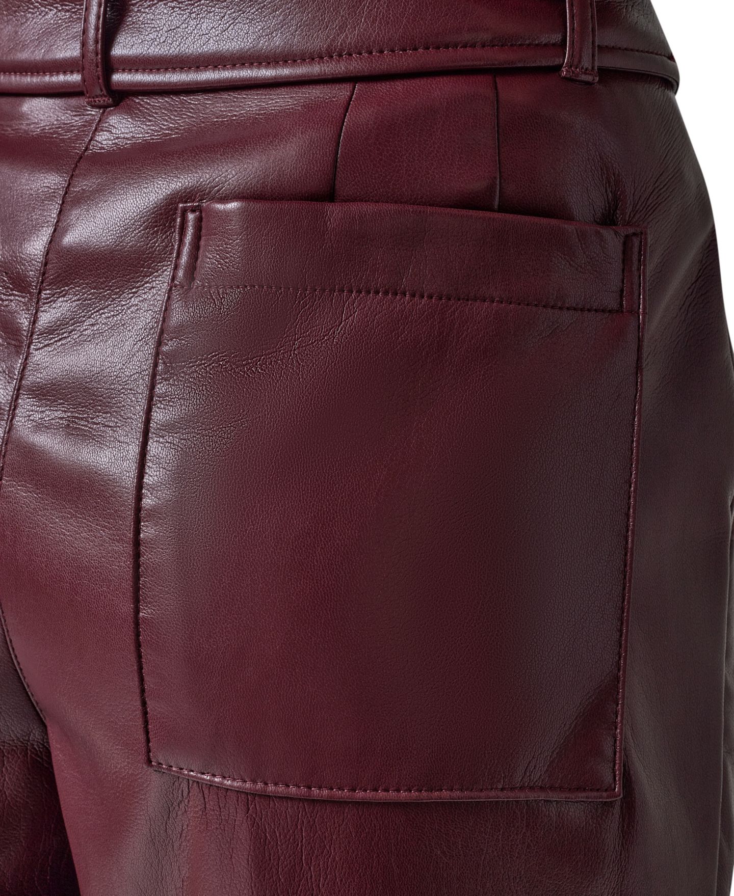 Женские брюки Donna Karan New York Cargo High-Rise Tapered-Leg Polyurethane, цвет: Чёрный вишнёвый — фото 8