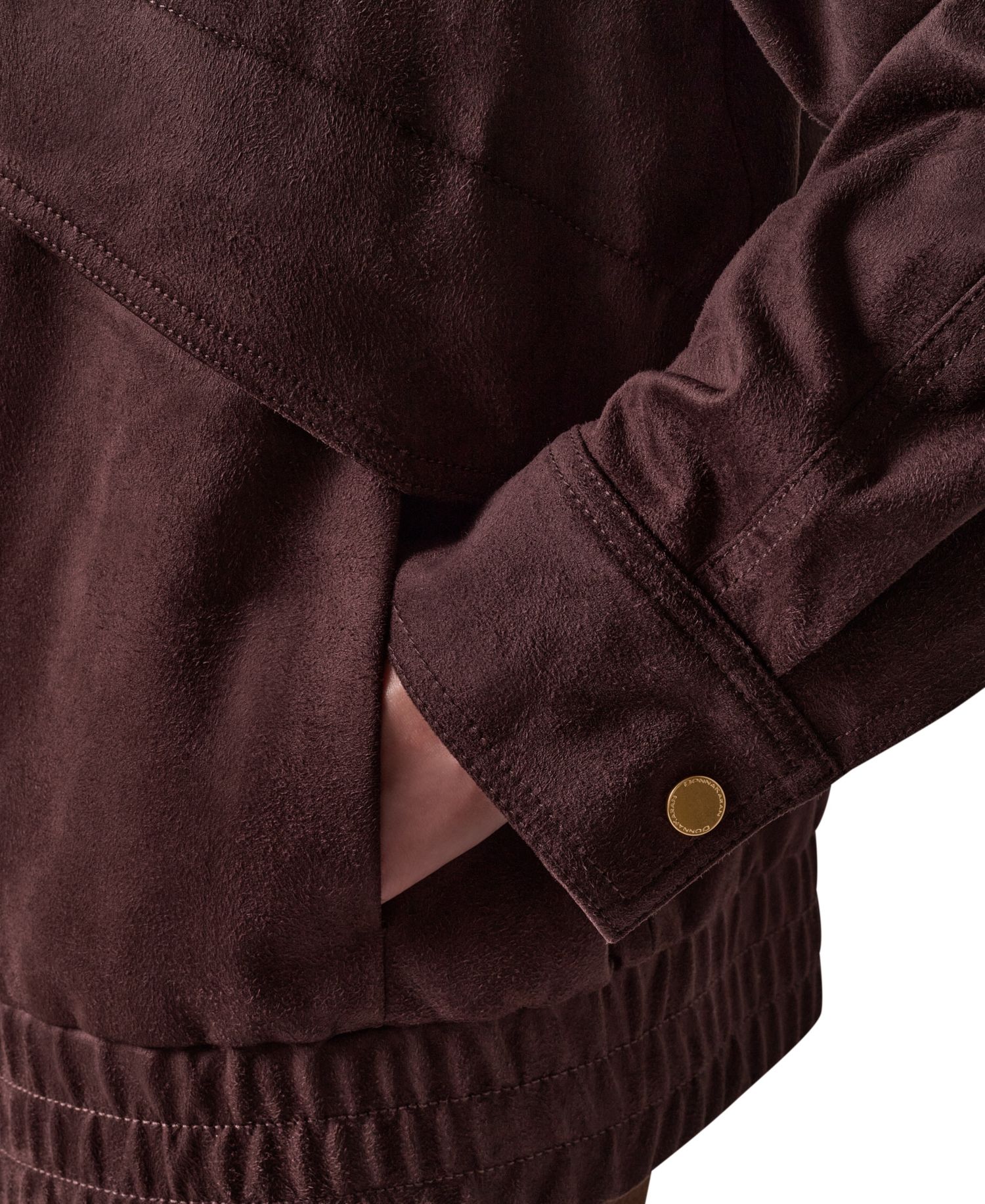 Women's Fitted Zip-Front Faux Suede Jacket