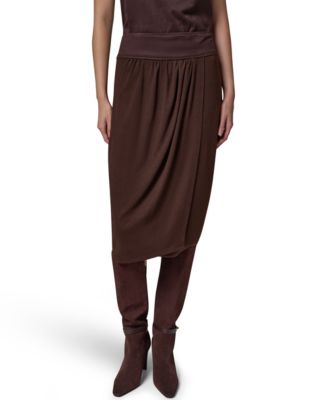 Women's High-Waisted Midi Wrap Skirt