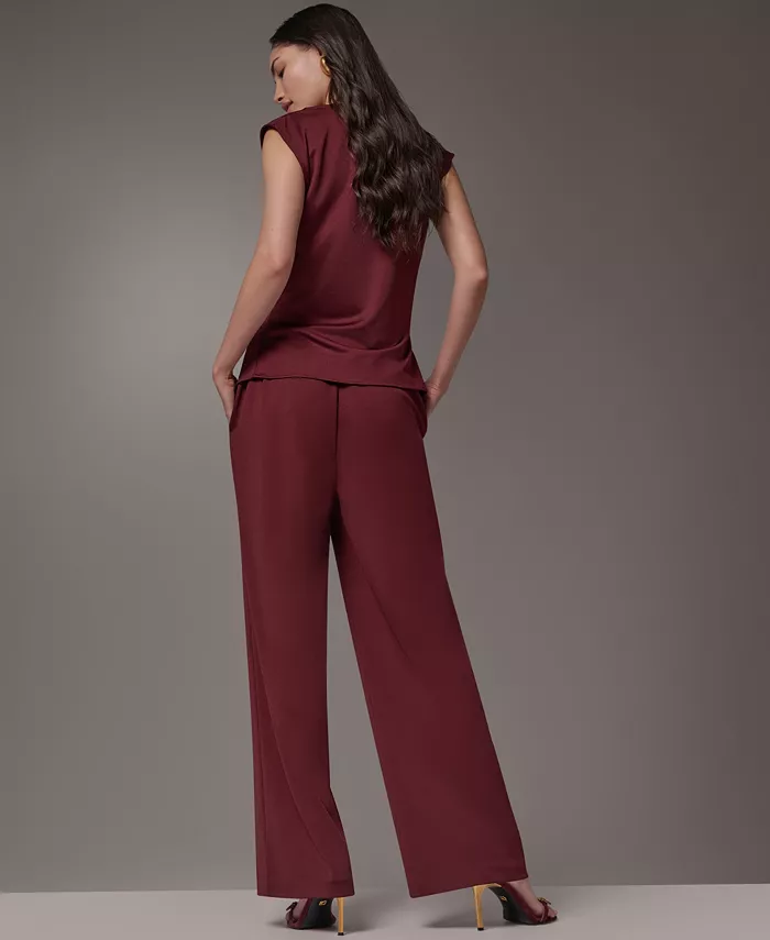 Women's Cowl Neck Draped Sleeveless Blouse - thumbnail 10