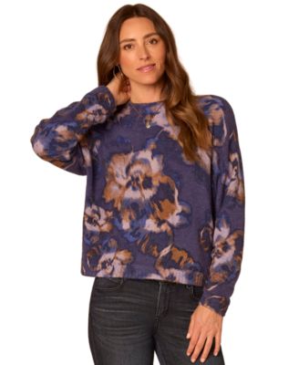 Women's Printed Long-Sleeve Sweater
