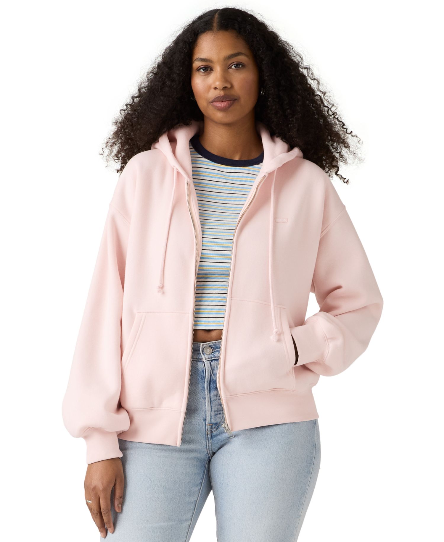 Plus Size Long-Sleeve Full-Zip Hoodie