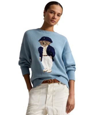 Women's Polo Bear Oversized Crewneck Sweater