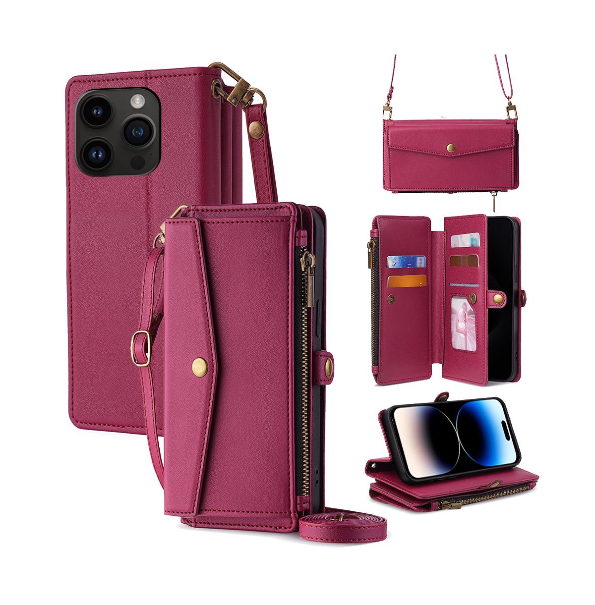 Artudatech 5-in-1 Detachable Straps Wallet Case for iPhone 12–17