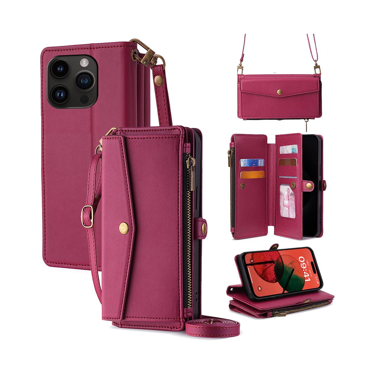 Artudatech 5-in-1 Detachable Straps Wallet Case for iPhone 12–17