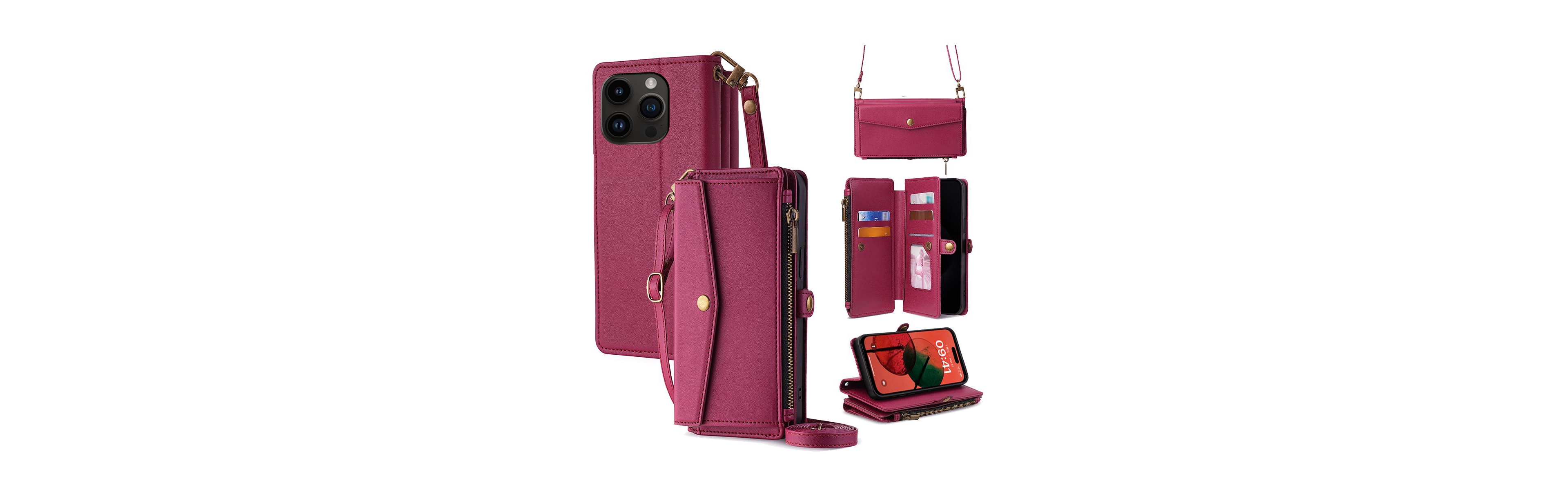 Artudatech 5-in-1 Detachable Straps Wallet Case for iPhone 12–17